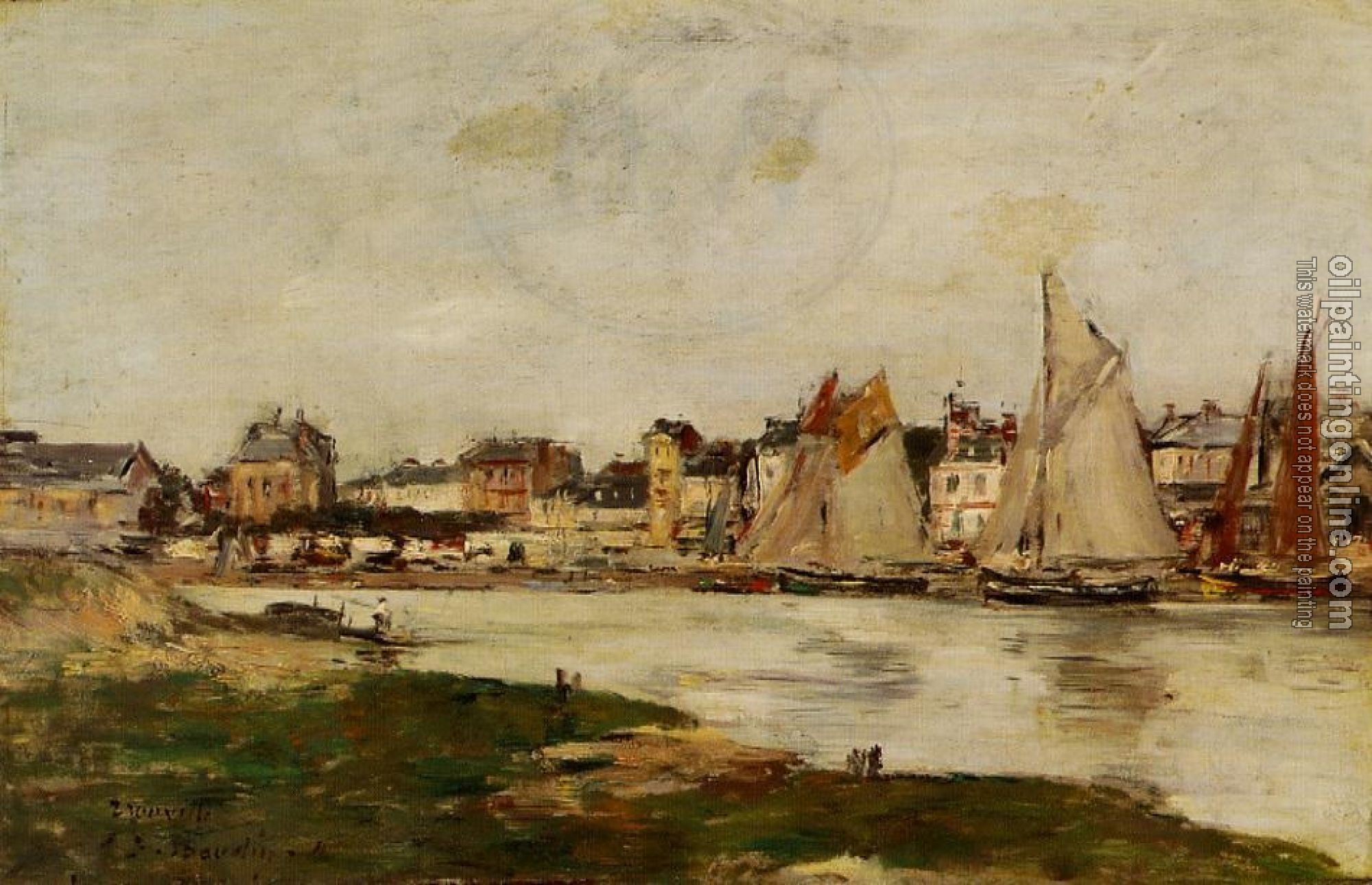 Boudin, Eugene - View of the Port of Trouville, High Tide